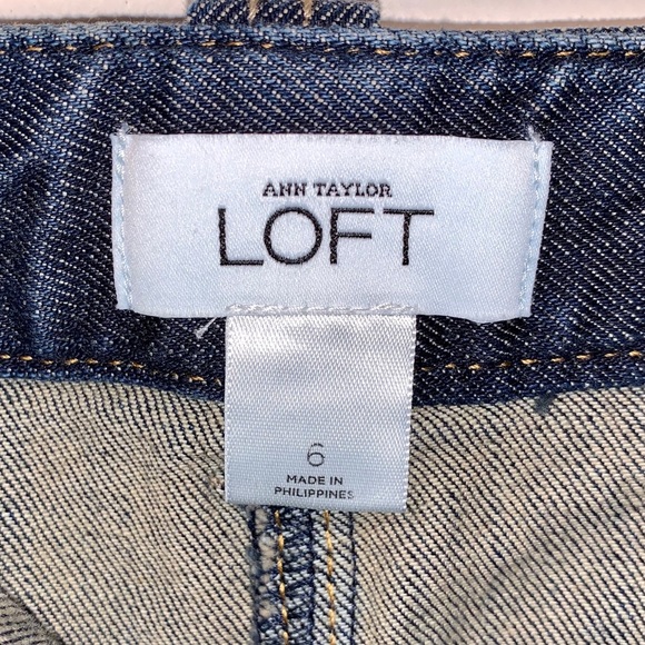 Loft Distressed Denim Jean Mini Skirt - Picture 8 of 9